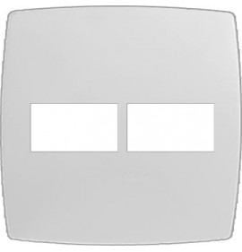 Placa para 2 Módulos Horizontais Com Suporte 4x4 - HOME BRANCA